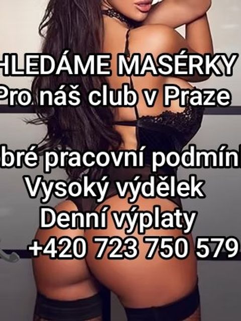 Príjímáme nové masérky18+ — Praha
